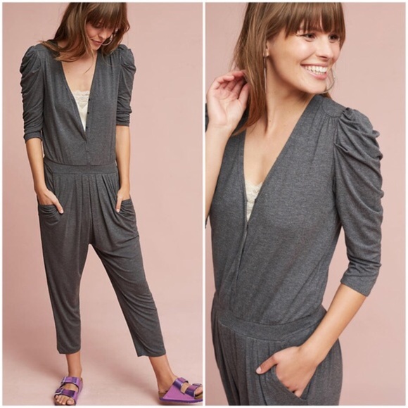 Anthropologie Pants - NWT Anthro  HD in Paris Grey Fidelia Jumpsuit
